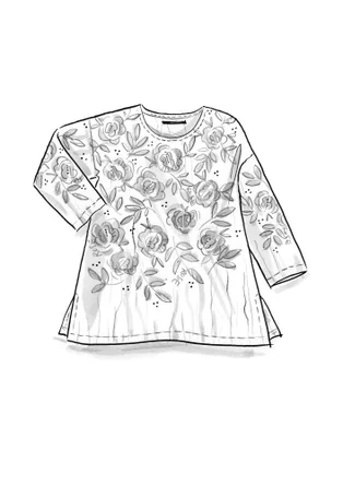 Blouse "Rose Garden" en soie - ananas