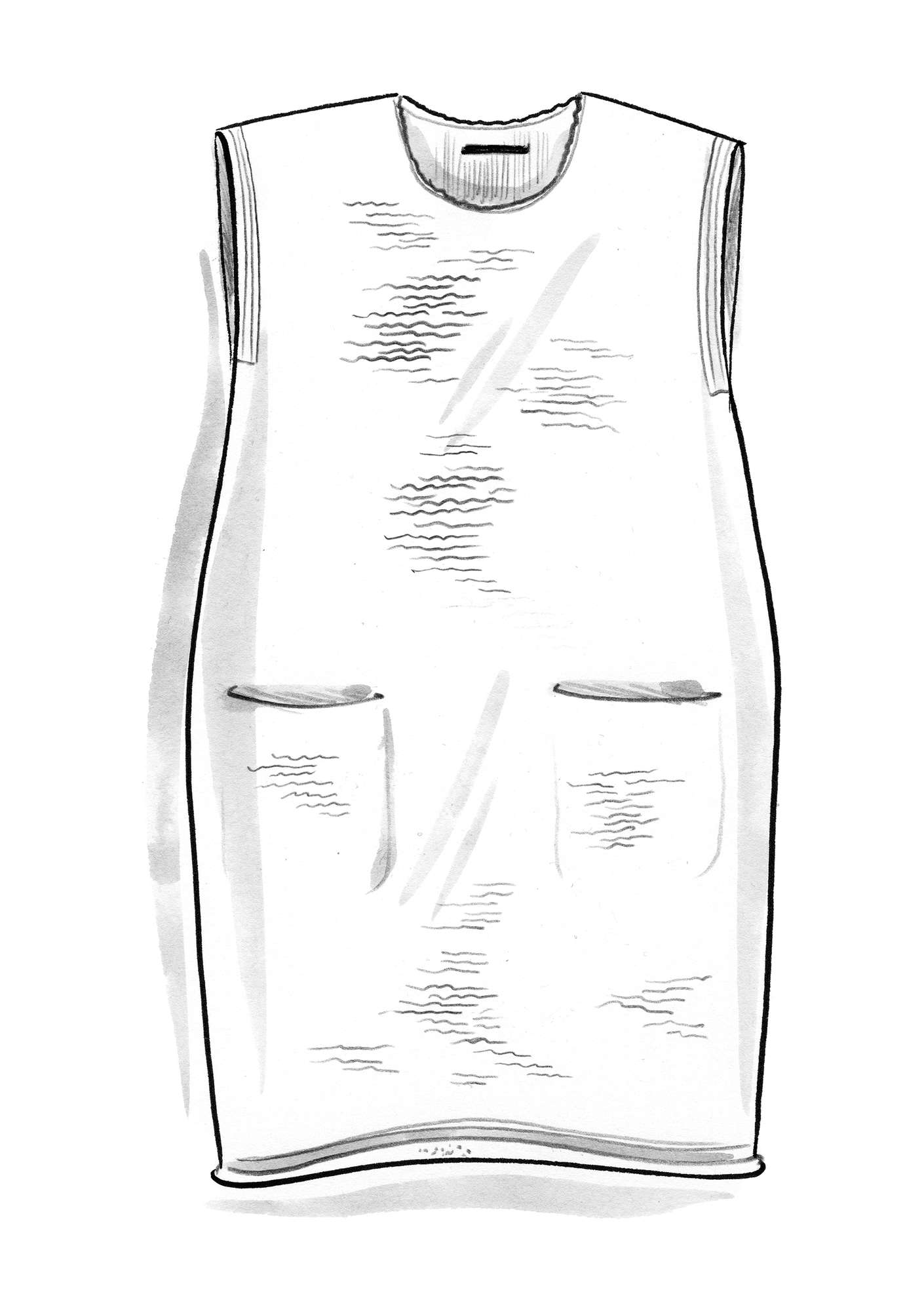 Gebreide jurk van lamswol/gerecycled polyamide masala