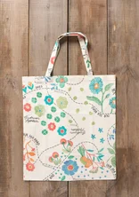Fabric tote bag M in organic cotton - multicoloured