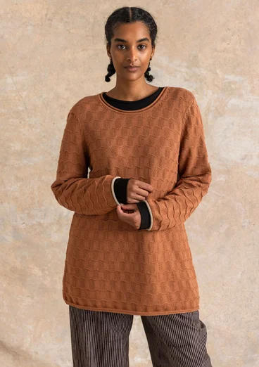“Celia” recycled cotton favourite sweater - acorn