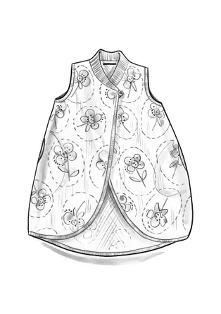 Gilet sans manches croisé "Marabel" en mélange de laine recyclée - noir
