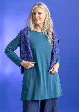 “Tyra” jersey tunic in organic cotton/modal - dark petrol blue