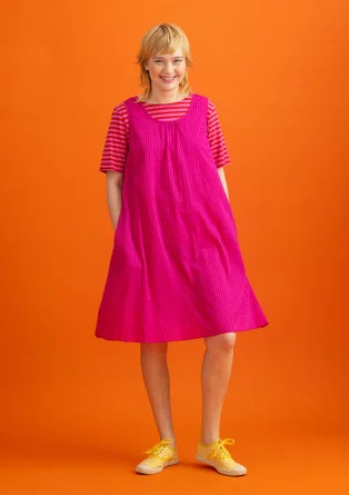 Kleid aus Baumwolle/Modal/Viskose-Gewebe - cerise