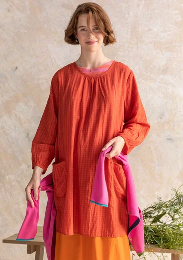 Tunique en tissu de coton/modal/viscose - cuivre