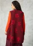 Gilet sans manches croisé "Marabel" en mélange de laine recyclée (aubergine S)
