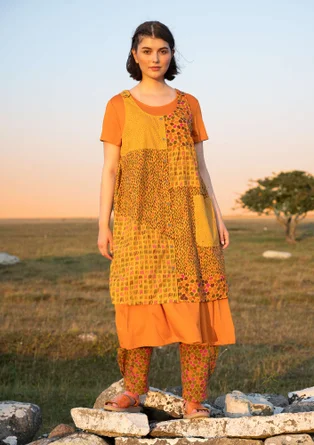 “Earth” dress in woven organic cotton/linen - light ochre
