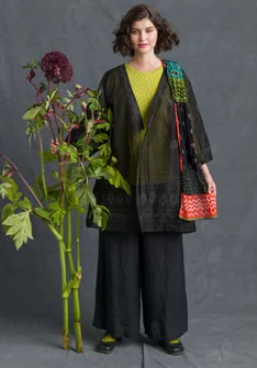Katoenen kimono "Create" - zwart
