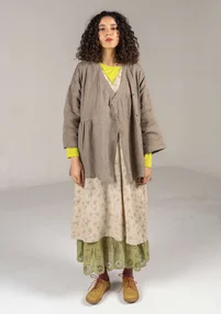 “Bodil” woven linen jacket - mole