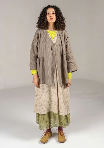“Bodil” woven linen jacket - mole