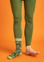 Enfärgade leggings i återvunnen polyamid gräsgrön thumbnail