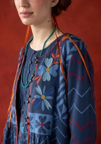 “Maria” organic/recycled cotton cardigan - indigo