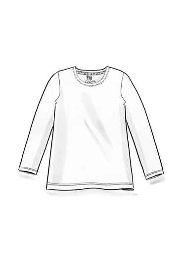 Gepunktetes oder einfarbiges Jerseyshirt „Ebba“ aus Baumwolle/Elasthan - indigoblau