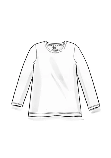 Gepunktetes oder einfarbiges Jerseyshirt „Ebba“ aus Baumwolle/Elasthan - indigoblau