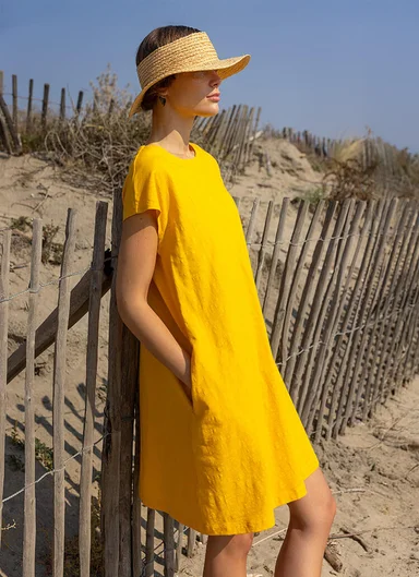 Jersey tunic in organic cotton/linen