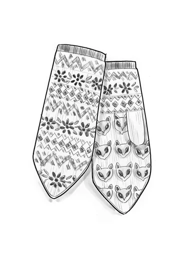 Fäustlinge „Canwood“ aus Bio-Wolle - dunkelindigo