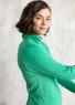 Lyocell/elastane jersey polo-neck top (lotus green XS)