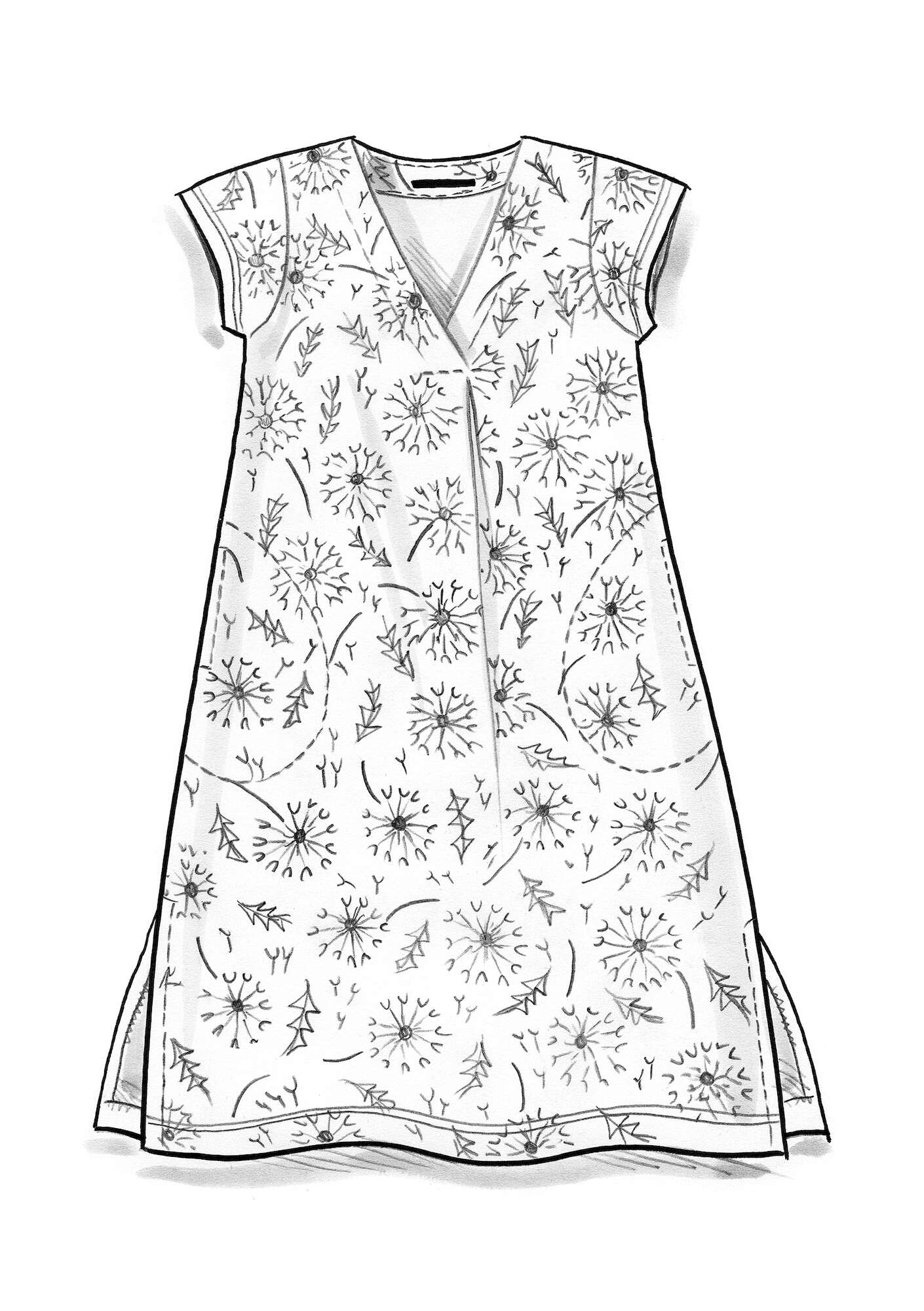 Dandelion jersey dress in organic cotton | Gudrun Sjödén