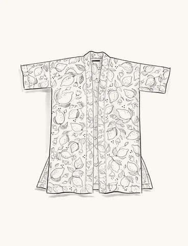 “Limone” rayon woven kimono - buteljgrn