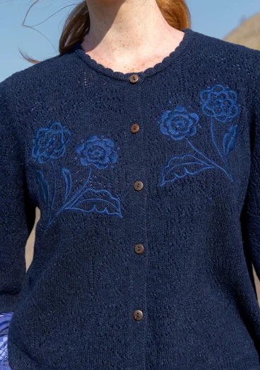 Gilet "Shadow" en laine d'agneau mélangée - bleu nuit