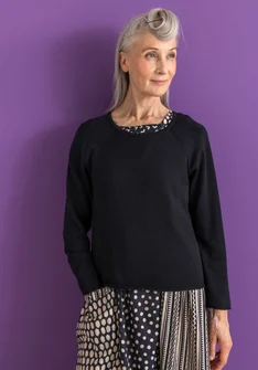 Pull en coton biologique/lyocell - noir