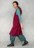 Gewebtes Balalaika-Kleid aus Öko-Baumwolle/Leinen (traube XL)