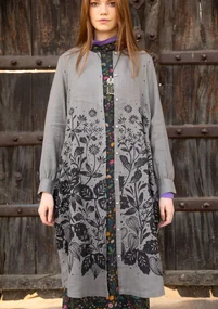 Robe "Autumn" en lin tissé - gris fer