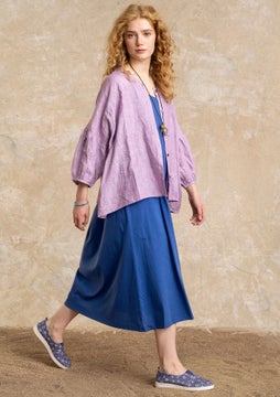 Linen blouse powder purple/striped