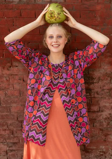 Blouse "Ping" en coton biologique - rooibos