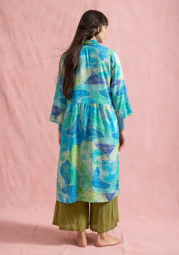 Robe tissée "Supernova" en lyocell/lin - indigo clair