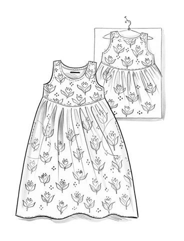 Vævet kjole "Öst" i økologisk bomuld - frgtmigej