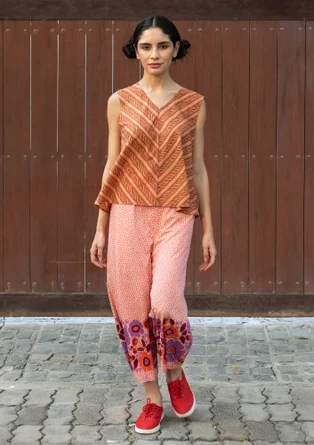 Pantalon "Kirana" en jersey de coton biologique - nymphéa clair