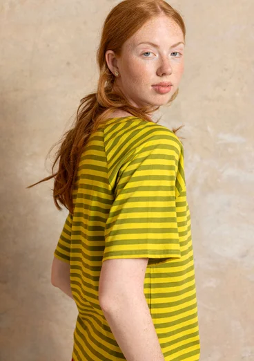 Basic-Streifenshirt aus Bio-Baumwolle - grünpfeffer-dijonsenf