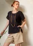 Top en coton biologique/modal (noir M)