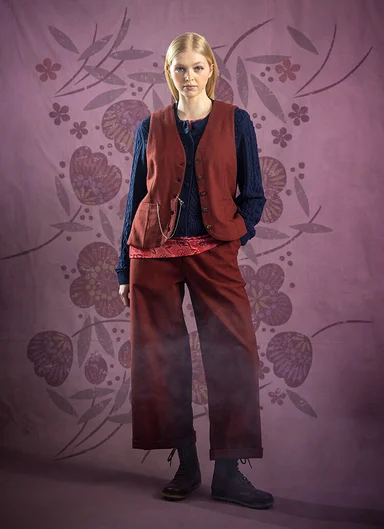 Solid-colored vest in organic cotton