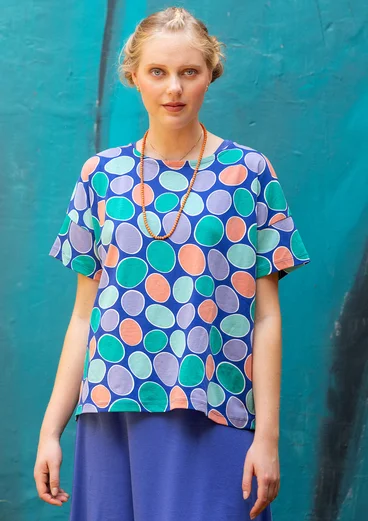 “Pop” top in organic cotton - brilliant blue