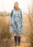 “Embla” woven organic cotton dress (flax blue XS)