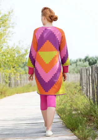 Strickkleid „Cape“ aus Bio-Baumwolle - vogelbeere