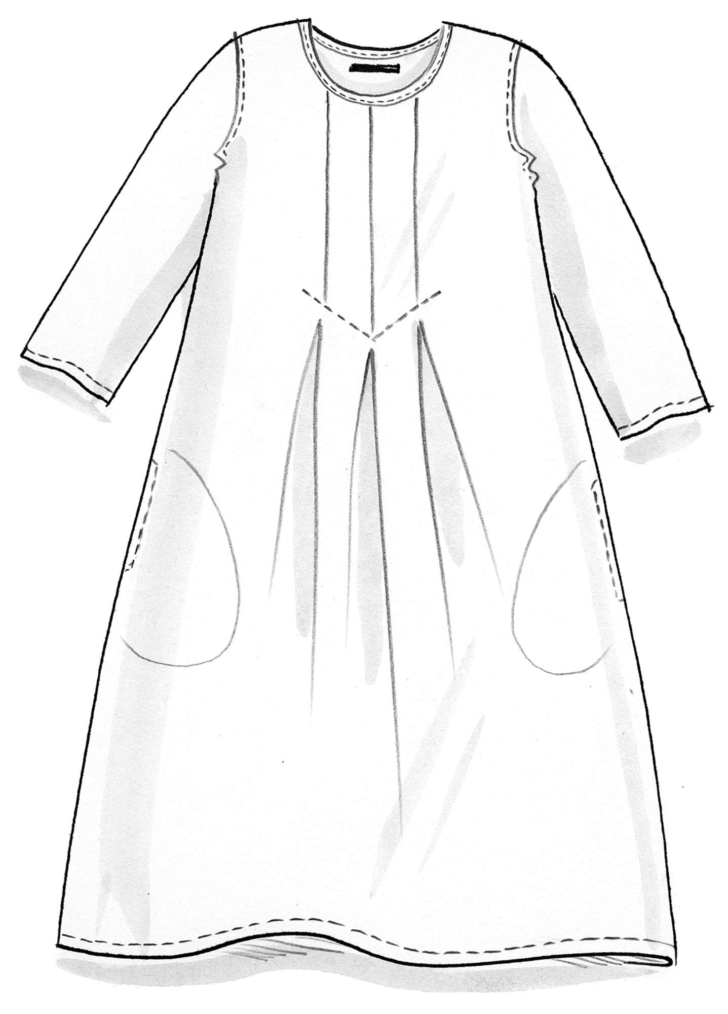 Kleid „Rut“ aus Öko-Baumwolle/Leinen