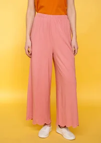 Trikåbyxa i ekologisk bomull - körsbärsblom