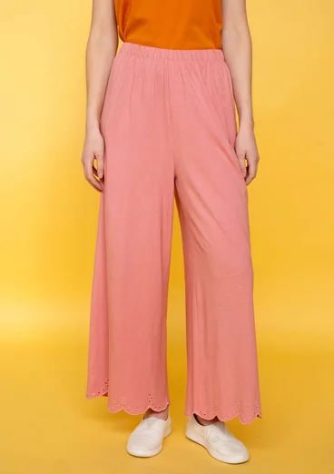 Trikåbyxa i ekologisk bomull - körsbärsblom