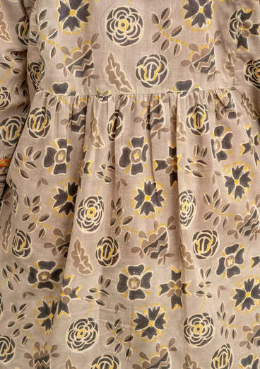 “Amber” artist’s blouse in organic cotton - limestone