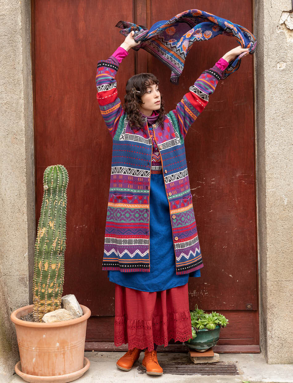 “Mexico” felted wool coat