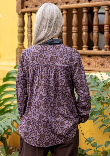 Bluse „Marianne“ aus Bio-Baumwolle - graulila