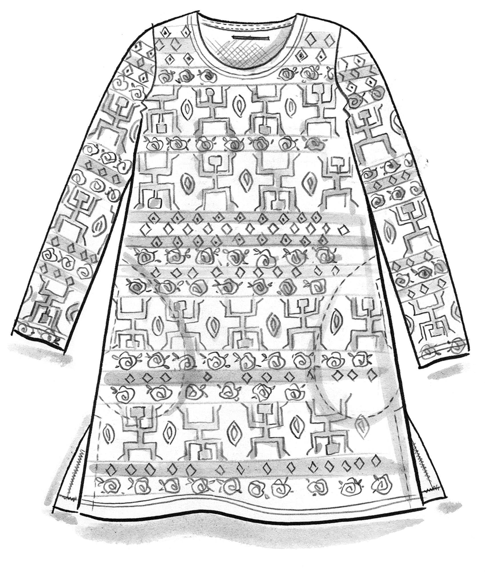 “Bolivia” organic cotton jersey tunic