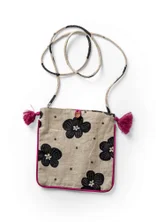 “Web” purse in cotton/linen - natural