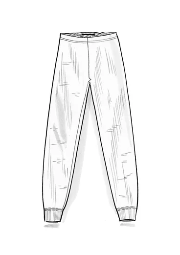 Jersey leggings in organic ribbed cotton - black