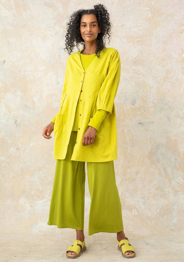 Painter’s smock blouse lime green