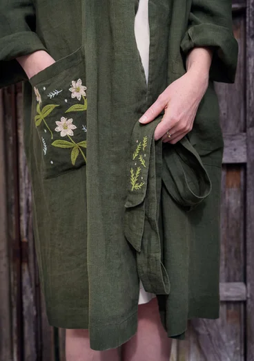 Kimono "Tuvstarr" en lin tissé -