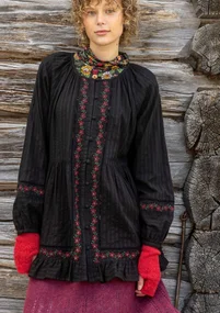 Handstulpen „Forgetmenot“ aus Alpakawollgemisch - papageienrott-melange