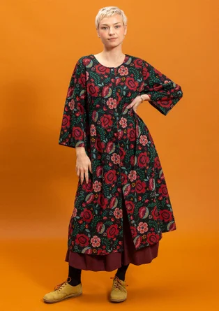 Woven dress "Cleo" in organic cotton - black